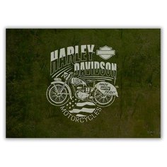 Магнит на холодильник малый - A5, Harley Davidson Made with pride Drabs