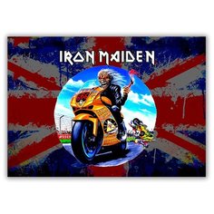 Магнит на холодильник большой - A4, iron maiden 666 Drabs