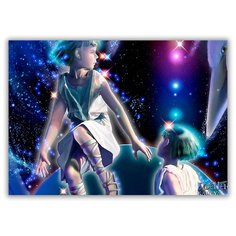 Магнит на холодильник малый - A5, Знак зодиака-Близнецы Drabs