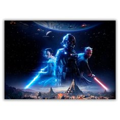 Магнит на холодильник большой - A4, Star wars Drabs