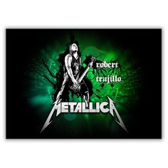 Магнит на холодильник большой - A4, Metallica Robert Trujillo Drabs