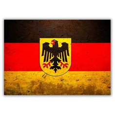 Магнит на холодильник большой - A4, Флаг Германии Drabs