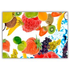 Магнит на холодильник большой - A4, Ягоды, бананы, киви Drabs