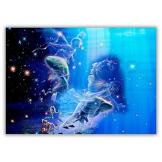 Магнит на холодильник большой - A4, Знак зодиака-Рыбы Drabs