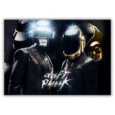 Магнит на холодильник малый - A5, daft punk золотой шлем Drabs