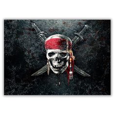 Магнит на холодильник большой - A4, Пираты Карибского моря Drabs