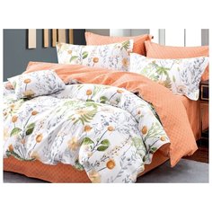 КПБ Cleo сатин набивной "Satin de Luxe" полуторный 150*210*1 160*230*1 70*70*2 15/661-SK