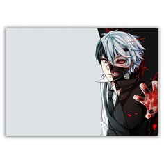 Магнит на холодильник большой - A4, Tokyo Ghoul, сбоку картинки Drabs
