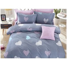 КПБ Cleo сатин набивной "Satin de Luxe" полуторный 150*210*1 160*230*1 70*70*2 15/693-SK