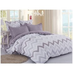 КПБ Cleo сатин набивной "Satin de Luxe" полуторный 150*210*1 160*230*1 70*70*2 15/754-SK