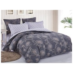 КПБ Cleo сатин набивной "Satin de Luxe" двуспальный 180*210*1 230*240*1 70*70*2 20/682-SK