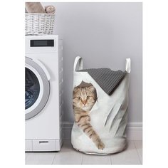 Корзина для хранения вещей JoyArty "Кот с царапиной" 35x50 см, gaba-31202