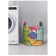 Корзина для хранения вещей JoyArty "Кошачья площадь" 35x35 см, gaba-26458-S