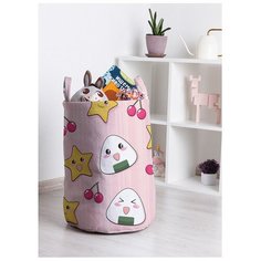 Корзина для игрушек "Вишенки и звезды" 35x50 см, toba-23807 Joy Arty