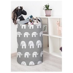 Корзина для игрушек "Прогулка слонов" 40x60 см, toba-7917-L Joy Arty