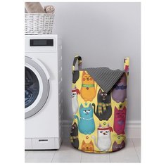 Корзина для хранения вещей JoyArty "Стильные котики" 35x50 см, gaba-10074R-M