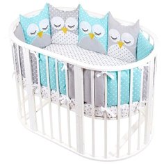 Lemony kids Бортик в кроватку Dream (12 предметов) мятный