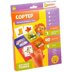 IQ-ZABIAKA Сортер "Изучаем времена года" с карточками Домана 4533936