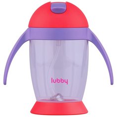 lubby Поильник, с мягк. труб. и грузиком, от 9 мес, 300 мл