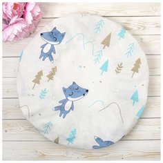 Amarobaby Простыня круглая на резинке В лесу 75 х 75 х 12 см серый