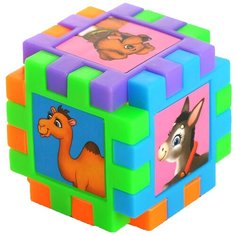 Мозаика-конструктор «Моя ферма», 18 деталей, пазл, пластик, животные, по методике Монтессори Iq Zabiaka