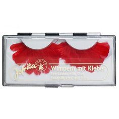 Накладные ресницы из красных перьев Jofrika