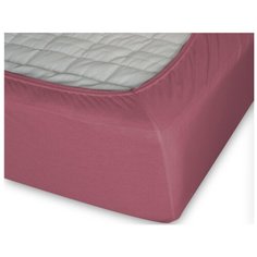 Простыня Cleo трикотажная на резинке 120*200*25 12/20 (марсала)
