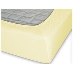 Простыня Cleo трикотажная на резинке 180*200*25 18/05 (св. желтый)