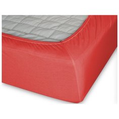 Простыня Cleo трикотажная на резинке 120*200*25 12/11 (коралл)