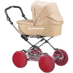 Чехлы на колеса для детской коляски на резинке ROXY-KIDS, 4 шт. цвет бордовый