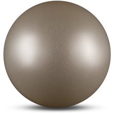 Мяч для художественной гимнастики силикон Металлик 300 г AB2803B Белый с блестками 15 см Indigo