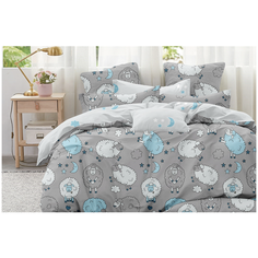 Постельное белье поплин 100% хлопок 2902П, евростандарт, пододеяльник 200 х 220 см, наволочки 70х70 см Sleeping Place