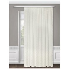 Портьеры ТД Текстиль Lamella на ленте, 270 см кремовый