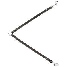 Сворка кожаная для собак черная 10 мм 40 см Collar (1 шт)