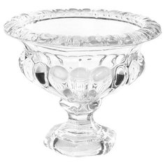 Стеклянная вазочка-подсвечник РОМАНТИЧНЫЙ КОЛОКОЛЬЧИК широкая, 11 см, SHISHI 47559