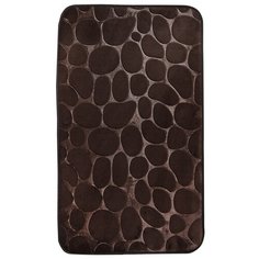 Коврик для ванной комнаты и туалета Камни коричневый 45х75 Аквалиния