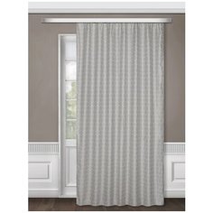 Портьеры ТД Текстиль Lamella Ромб на ленте, 270 см серый