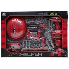 Набор инструментов Oubaoloon с каской, на батарейках, в коробке (YF782-1)