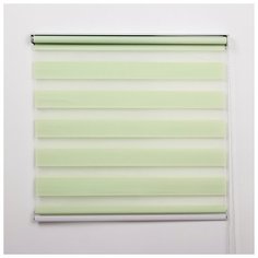 Штора рулонная 120х180 см "День-Ночь", цвет зеленый 1393245 Сима ленд