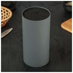 Подставка для ножей "Нео" с наполнителем, покрытие Soft-touch, 22х11 см, цвет серый 3936213 Сима ленд