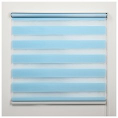 Штора рулонная 120х180 см "День-Ночь", цвет голубой 1393244 Сима ленд