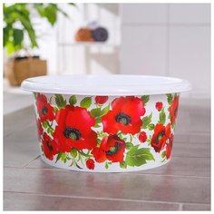 Таз 10 л "Красные маки" 2826305 Violet