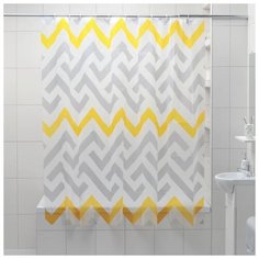 Штора для ванной "Лоза", 180х180 см 5430657 Доляна