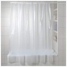 Штора EVA для ванной "Ледяной вельвет" 180х180см, цвет белый 4880179 Сима ленд