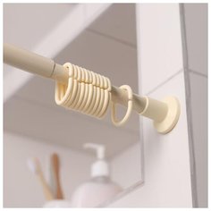 Карниз для ванной комнаты раздвижной 220 см, цвет кремовый 5187080 Сима ленд