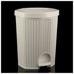 Контейнер для мусора ВЯЗАНИЕ 18л с педалью 4421584 Idea (М Пластика)