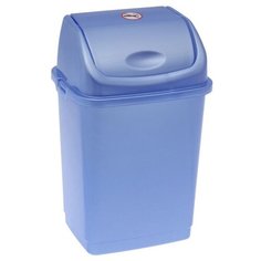 Контейнер для мусора "Камелия" 8 л голубой перламутр 1593588 РОССПЛАСТ