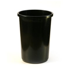 Корзина для бумаг пластик цельная 12л Uni черная 4754039 Calligrata