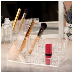 Органайзер д/хранения космет принад 16секц 22,5*12,5*8см прозрачн 3146731 Сима ленд