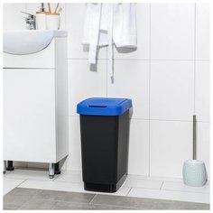 Контейнер для мусора ТВИН 25л, цвет синий 4518107 Idea (М Пластика)